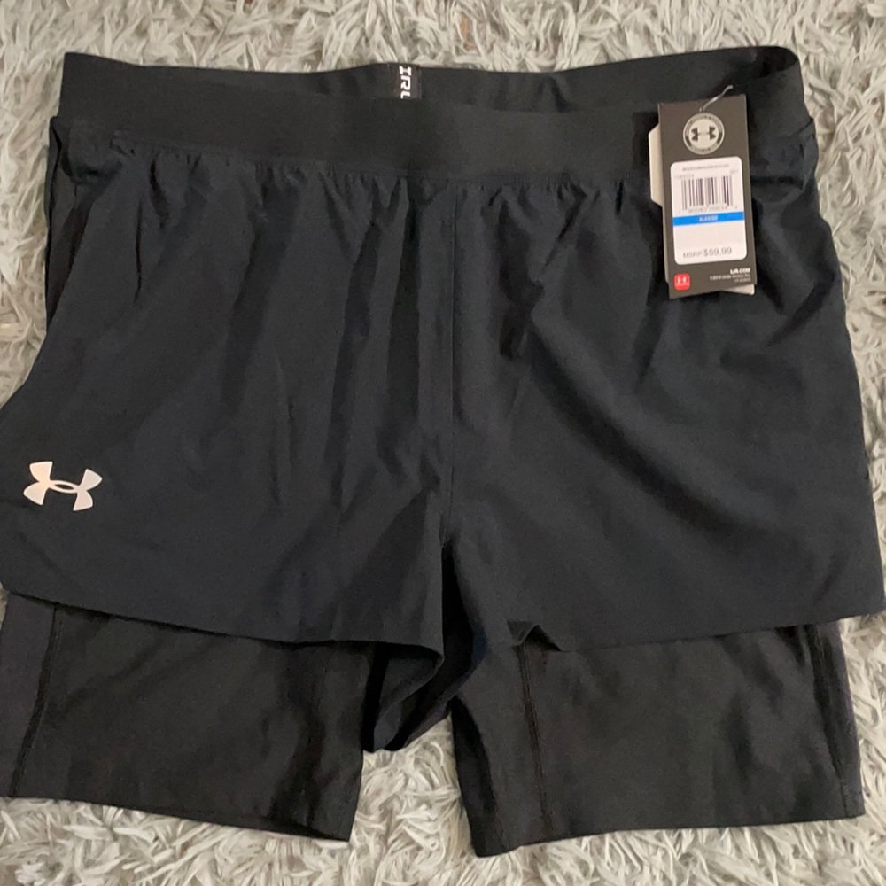 Under Armour Running 2-in-1 shorts, New, XL